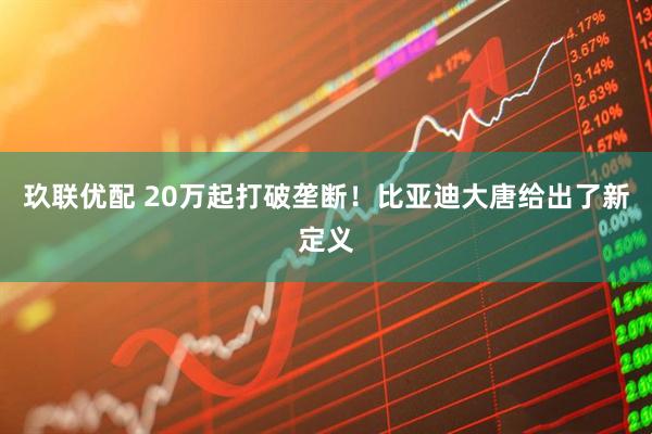 玖联优配 20万起打破垄断！比亚迪大唐给出了新定义